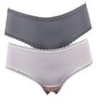 Culottes Femme Infinitif Confort Qualité Supérieure -Boxer, Shorty, String Shorty Uni Pack De 2 Assortis En Microfibre