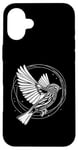 Coque pour iPhone 16 Plus Line Art Oiseau et Ornithologue Pin Siskin