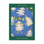 Funny Christmas Cards Pack of 9 with 3 Designs Xmas Songs - Humorous Cute Design