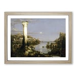 Course Of The Empire Desolation By Thomas Cole Classic Painting Framed Wall Art Print, Ready to Hang Picture for Living Room Bedroom Home Office Décor, Oak A2 (64 x 46 cm)