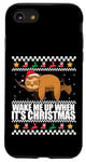 Coque pour iPhone SE (2020) / 7 / 8 RÉVEILLE-MOI QUAND C'EST NOËL ! Meme Sloth Santa Ugly