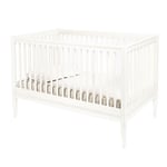 Gustavienne - Lit bébé évolutif en bois Massif avec matelas Gustavienne - White