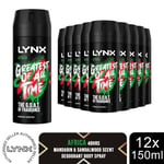 Lynx Body Spray Africa 48-H High Definition Fragrance Deo For Men, 12x150ml