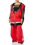 Champion Women's Oversized Reverse Weave Vest Hooded Sweatshirt, Red/Black/White, XS-M