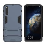 Rugged Protective Back Cover for Huawei Honor Magic 2, Multifunctional Trible Layer Phone Case Slim Cover Rigid PC Shell + soft Rubber TPU Bumper + Elastic Air Bag with Invisible Support (Navy)