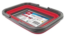 Dirt Devil Seau Pliable - 17 litres - 38 x 28,5 x 16/4,5 cm - Peu encombrant - Parfait pour Le Nettoyage et Le Camping - Rouge