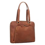 STILORD 'Hermione' Sac d'affaires Femmes Sacoche de bureau en cuir pour ordinateur portable Sacoche pour documents Cuir véritable Vintage, Couleur:namibia - marron