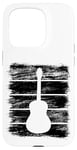 Coque pour iPhone 15 Pro Guitare Esquisse Instrument de musique pour guitaristes