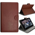 Housse Etui Universel À Rabat Fonction Support Couleur Marron Pour Tablette Fnac Kobo Arc 7