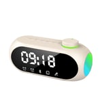 Portable  FM Radio Receiver Hifi Sound RGB Bluetooth Speaker with Clock2600