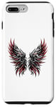 Coque pour iPhone 7 Plus/8 Plus Aile d'ange noire et rouge