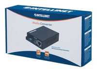 Intellinet Gigabit Ethernet Wdm Bi-Directional Single Mode Media Converter, 10/100/1000Base-Tx To 1000Base-Lx (Sc) Single-Mode, 20Km, Wdm (Rx1310/Tx1550) - Fibermedieomformer - 1Gbe - 10Base-T, 1000Base-Lx, 100Base-Tx, 1000Base-T - Rj-45 / Sc-Enkelt