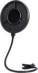 Filtre Anti-Pop pour Microphone à 6 Couches - Compatible avec Blue Yeti, HyperX QuadCast, Razer Seiren et Autres Micros, Filtre Anti-Pop en Métal pour Micro avec Col de Cygne Flexible à 360°