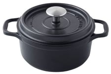 Cocotte ronde en fonte noir 22 cm 3.1 litres INVICTA