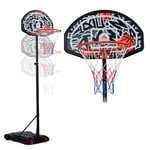 Panier de Basket Apollo avec Support et roulettes | Hauteur réglable du Panier de 155 à 210 cm | Panier de Basket extérieur Complet | Panier de Basket pour Enfants | Panier de Basket pour Adolescents