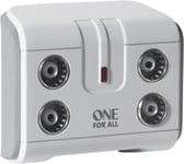 One For All Signal Booster/Splitter for TV - 4 Outputs (14x amplified)