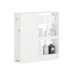 Meuble de Rangement Salle de Bain étroit sur Roulettes, BZR106-W, SoBuy