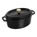 Staub La Cocotte 23 cm oval Cast iron black