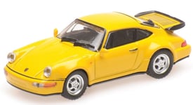 MINICHAMPS - Voiture sportive PORSCHE 911 Turbo de 1990 de couleur jaune - 1/...