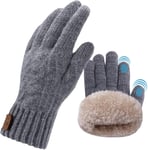 Gants Hiver Homme&Femme,Gant Chauffant Thermique Gant Tactile,Gants tricotés tactiles Chaud pour Sport Course à Pied Ski Velo.[G9]