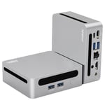 Mini PC Ninkear N4, AMD Ryzen 5 4600H 6 coeurs Max - 4,0 Ghz - Ram 16 Go - SSD 512 Go, Type-C (8K) + 2 * HDMI (4K) Triple écran, WiFi 6 Bluetooth 5.2, 2 * USB3.0 2 * USB2.0 1 * RJ45 1 * prise casque