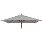 HHG - Toile pour gastronomie parasol en bois 660, carré 3x3m polyester 3kg, gris clair