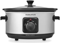 Morphy Richards 3.5L Stainless Steel Slow Cooker, 3 Heat Settings, One Pot Solut