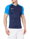 Nike Trophy III SS Maillot Homme, Midnight Navy/Lt Photo Blue/Lt Photo Blue/Blanc, FR : M (Taille Fabricant : M)