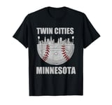 Cool Twin Cities Minnesota MN Baseball Skyline T-Shirt