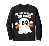 Ghost I'm Just Here For The Boos Halloween Costume Men Women Long Sleeve T-Shirt