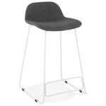 Tabouret de Bar Design "Sochi" 85cm Gris Foncé & Blanc