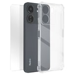 Avizar Coque pour Xiaomi Redmi 13C Antichoc + Verre Trempé 9H Transparent