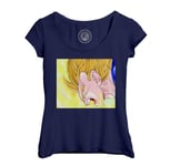 T-Shirt Femme Col Echancré Vegeta Super Sayan Dragon Ball Z Dbz Manga Japon Anime