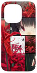 Coque pour iPhone 15 Pro Spider Lily en Fleur d'anime et Esthétique grunge vaporwave