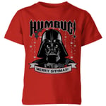 Star Wars Darth Vader Humbug Kids' Christmas T-Shirt - Red - 5-6 ans