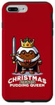 Coque pour iPhone 7 Plus/8 Plus Pudding de Noël Reine drôle de pudding aux prunes dessert britannique