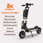 KuKirin G4 Max terrängskoter 2*1600W Motor 12-tums pneumatiskt däck 60V 35,2Ah Batteri 95km Max räckvidd 86km/h Max hastighet