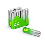 GP Super Alkaline Batteries AA Mignon, LR06, 1.5 V, Pack of 8, Ideal for Powering Everyday Devices - G-TECH Technology