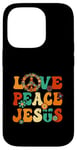 Coque pour iPhone 14 Pro Costume hippie sexy Love Peace Jesus Christian Fun années 60 et 70