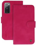 Fodral Samsung Galaxy S20 FE Mocca Eko Läder Fancy Rosa