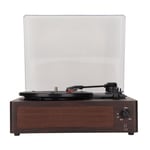 02 015 Vintage Wireless BT Turntable Retro Record Player Belt Driven 3 Speed