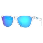 Oakley Frogskins XS Sunglasses Clear Frame Prizm Sapphire Lens