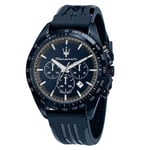 Maserati Montre Homme Traguardo Chronographe Boîtier Acier 45 Mm Pvd Bleu