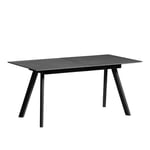 HAY - CPH30 2.0 Extendable Table Black Lacquered Oak Frame L160 X W80 X H74 Black Lacquered Oak Veneer Tabletop Black Lacquered Edge - Spisebord - Ronan & Erwan Bouroullec - Svart - Tre