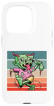 Coque pour iPhone 15 Pro Dessin animé zombie linge la langue d'Halloween ou l'humour