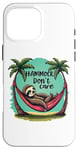 iPhone 16 Pro Max Relaxing Sloth Hammock Don’t Care Funny Tropical Palm Tree Case