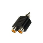 APM France, 422029, Adaptateur 1 Rca / 2 Rca, M/F, Nickel