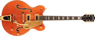 OUTLET | Gretsch G5422TG Electromatic Classic Hollow Body Double-Cut with Bigsby and Gold Hardware, Laurel Fingerboard, Orange Stain