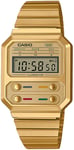 Casio A100WEG-9AEF Vintage LCD/Gul guldtonet stål