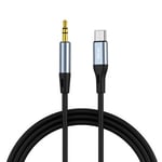 USB-C > 3.5mm Ma AUX Cable 1m Gray